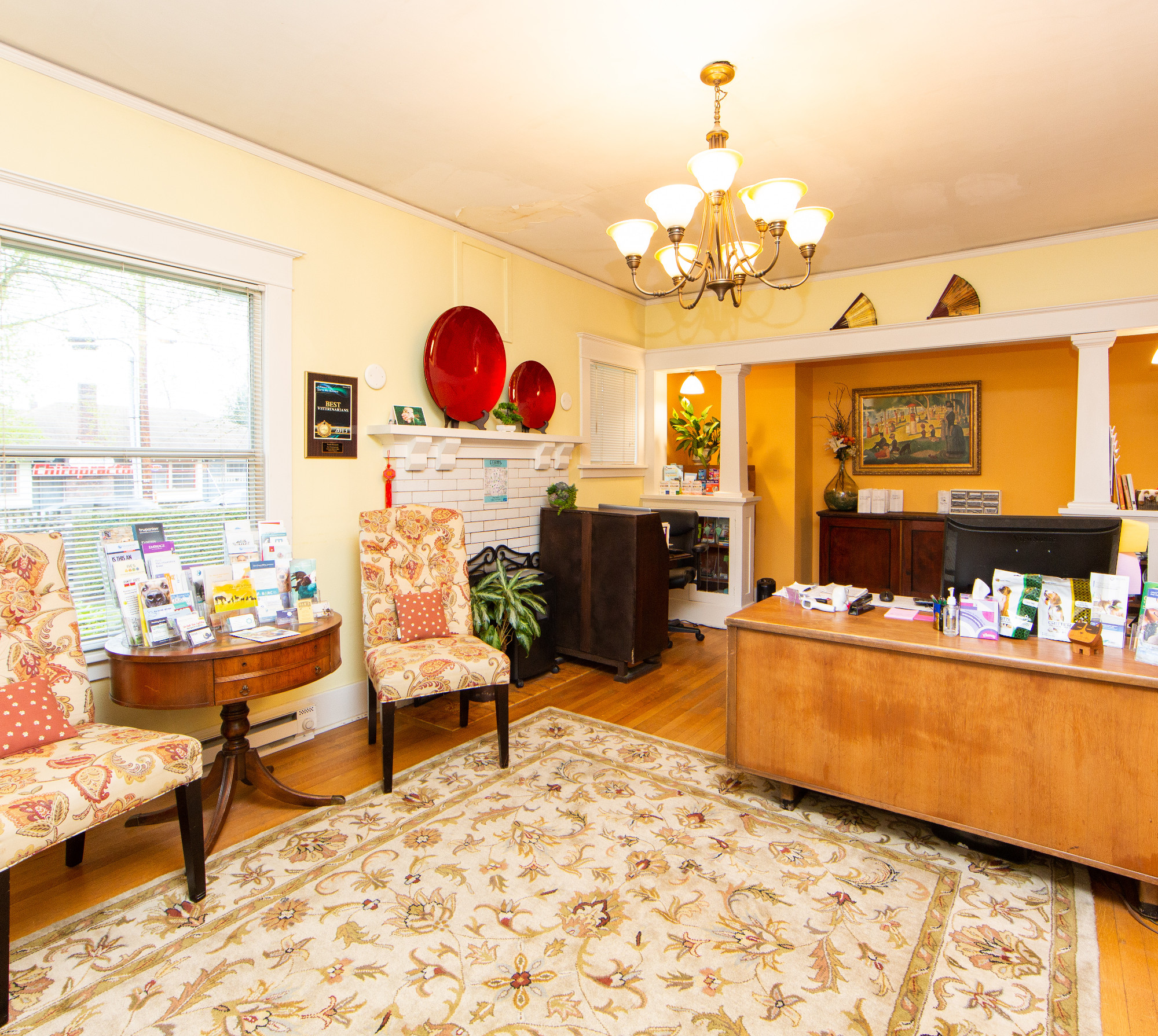 our welcome area